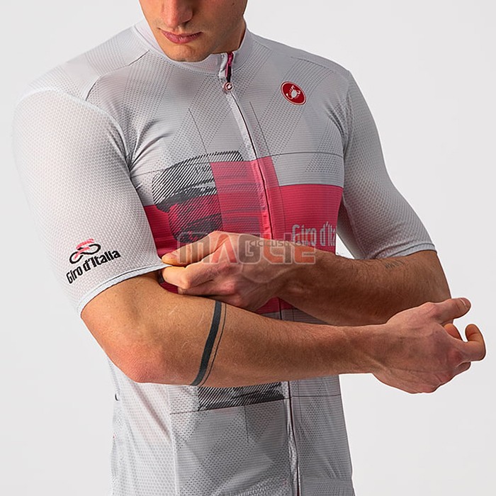 Maglia Giro d'Italia Manica Corta 2021 Bianco Rosa